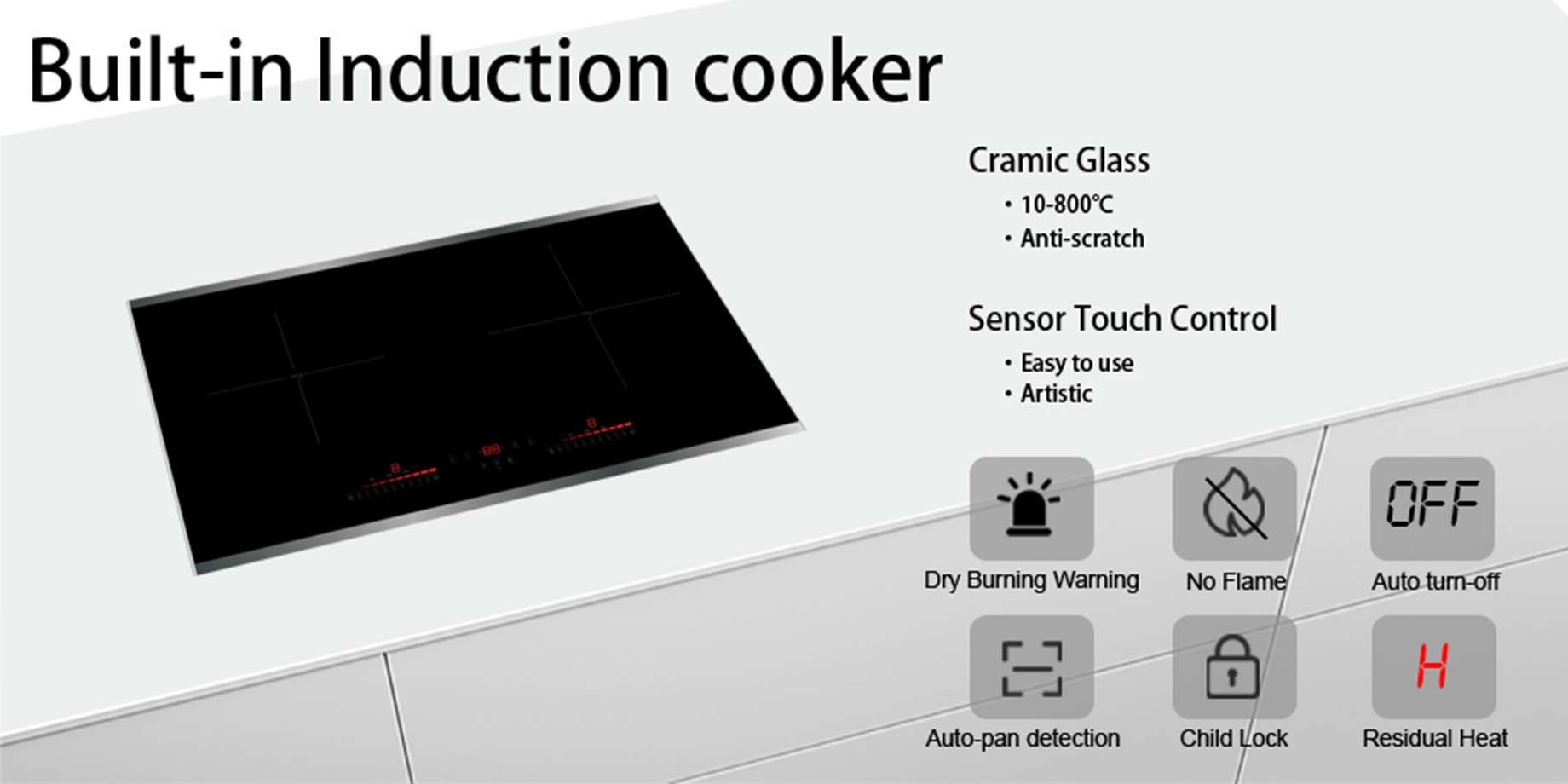 2 Zones Induction Burner