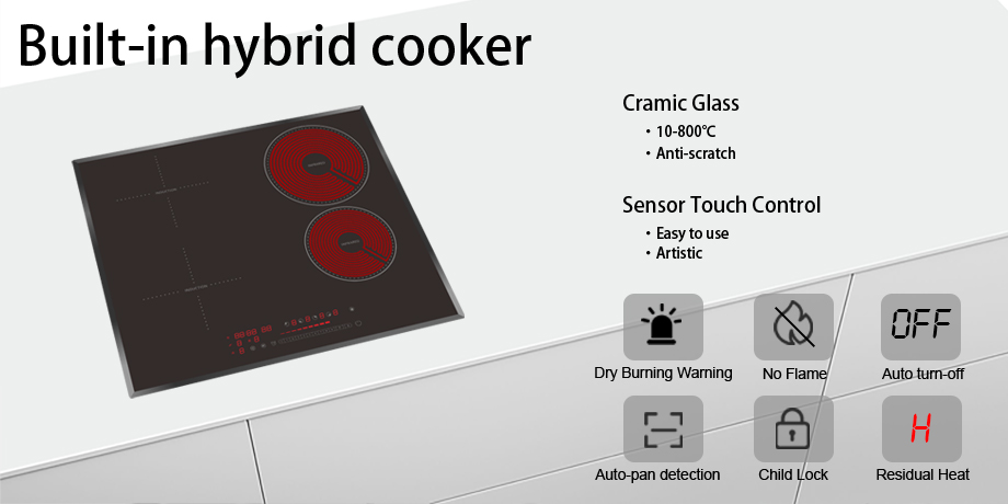 4 Burner Hybrid Hob